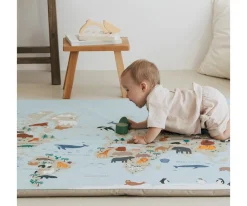 Enrollagateo Simple Estampado Mapa Mundi