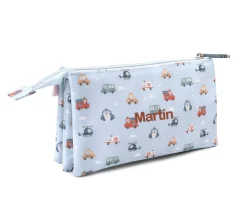 Estuche 3 Compartimentos City Cars Personalizable