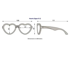 Gafas de Sol Flexibles Hearts(0-24m) Sparkle Squad