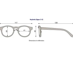 Gafas de Sol Flexibles Keyhole (3-5 años) Sweet Cream