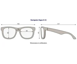 Gafas de Sol Flexibles Navigators (0-24meses) Baby Blue Amber Lenses