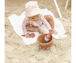Gorro de Playa Old Pink Leopard Print