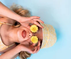 Gorro de Playa Reversible Florish Amarillo