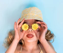 Gorro de Playa Reversible Florish Amarillo