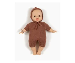 Gorro de Punto Jaspeado Élie Caramelo para Minikane Babies