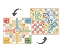 Juego de Mesa 2 en 1: Ludo y Juego de la Serpiente