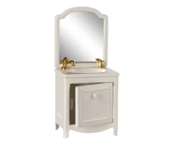 Lavabo Aparador con Espejo para Ratón Off White