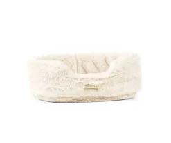 Les Minis Kanaï Perro de Peluche Suki con Collar y Cesta de Piel Sintética