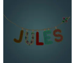 Letra Tela Fosforescente L Roja