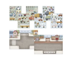 Libro de Pegatinas Reutilizables Jim y Vehículos