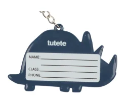 Llavero Silicona Personalizable Dinos World Azul