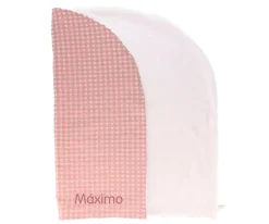 Manta Arrullo Vichy Rosa Personalizable