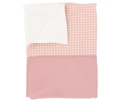 Manta Coralina Vichy Rosa Personalizable