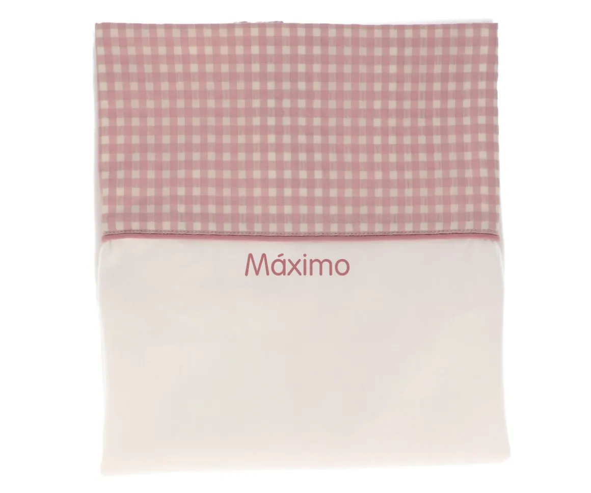 Manta Vichy Rosa Personalizable