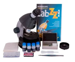 Microscopio Levenhuk LabZZ M101 Gris + Libro Educativo