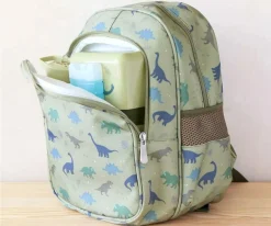 Mochila con Bolsillo Térmico Dinosaurios + Llavero T-Rex Regalo