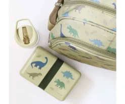 Mochila con Bolsillo Térmico Dinosaurios + Llavero T-Rex Regalo