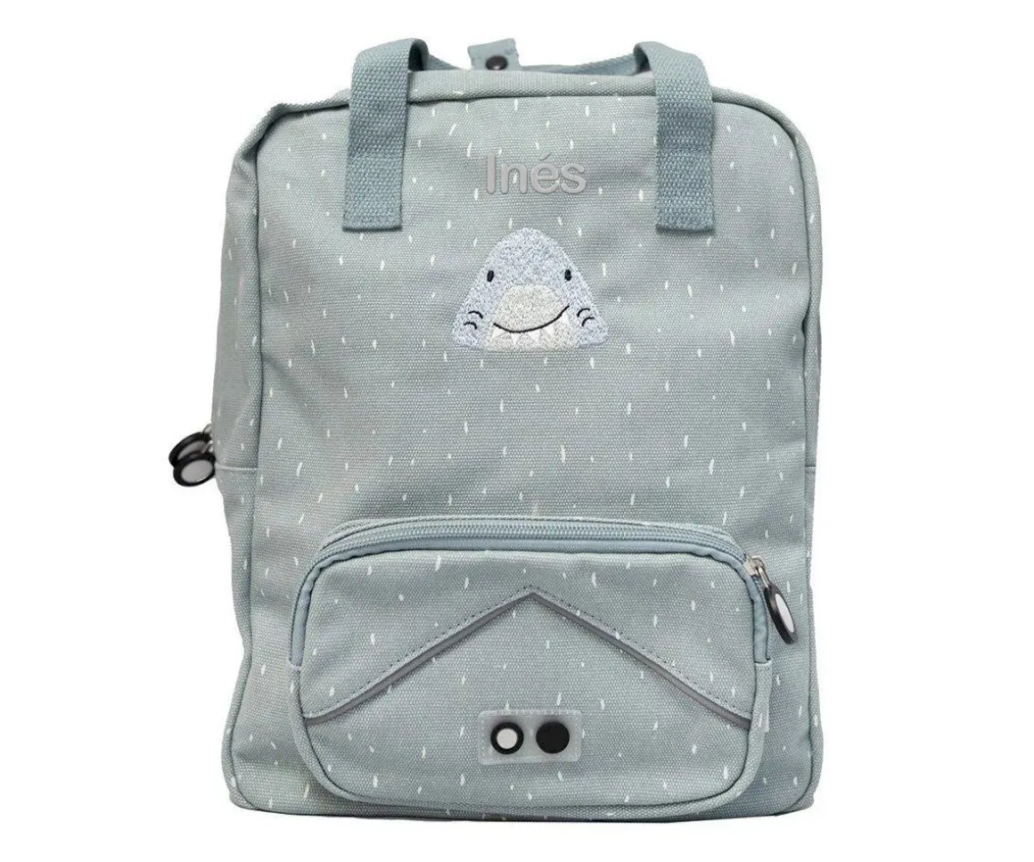 Mochila Escolar Grande Mr. Shark con Llavero Personalizado