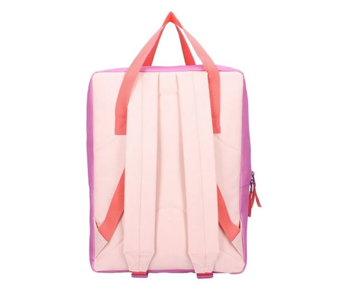 Mochila Escolar Milky Kiss Bright Vibes Fucsia Personalizable
