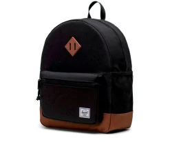 Mochila Herschel Heritage Youth Black Saddle Brown Personalizable