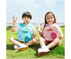 Mochila Infantil con Monedero y Peluche Conejo