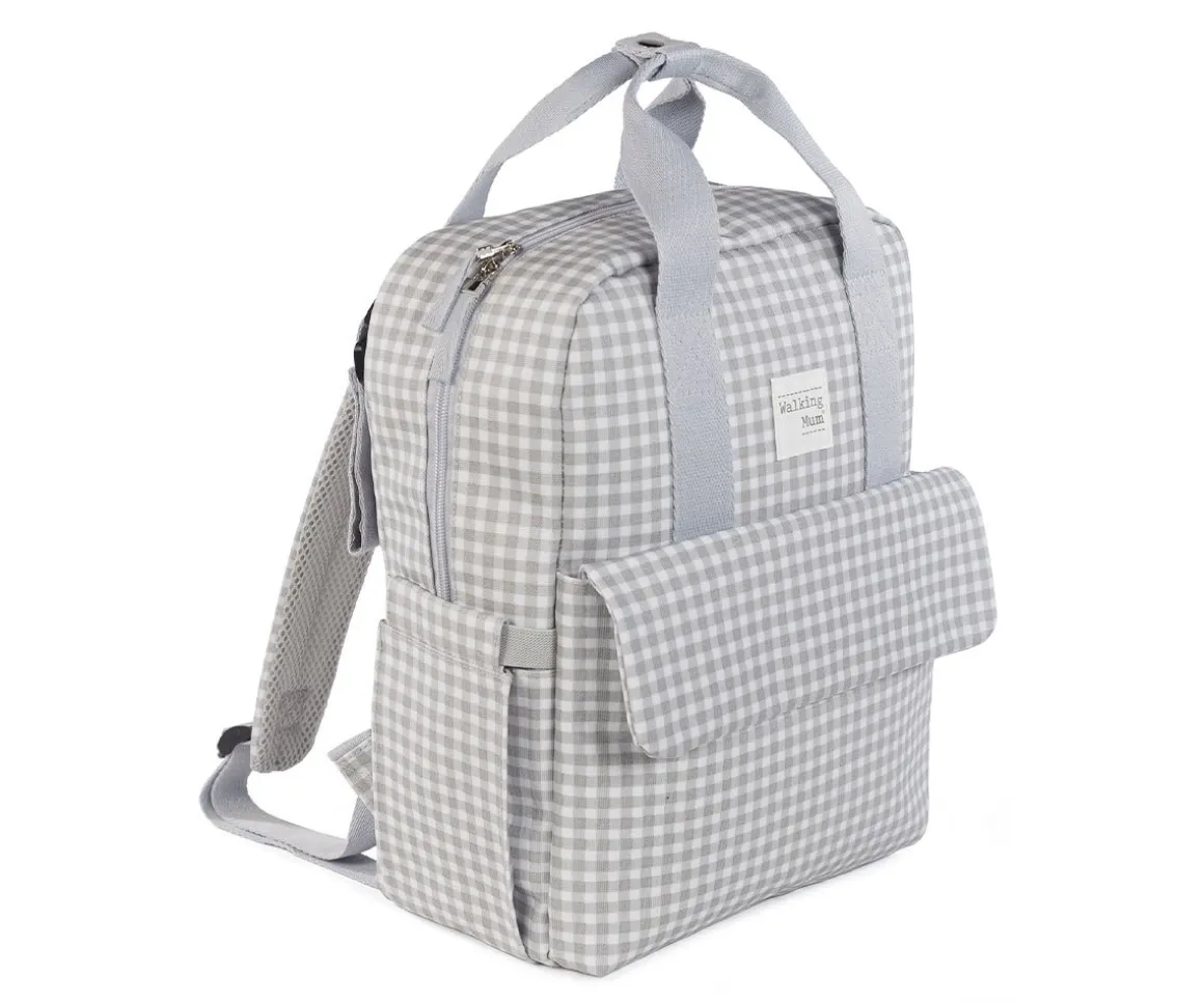 Mochila para Silla de Paseo I Love Vichy Gris