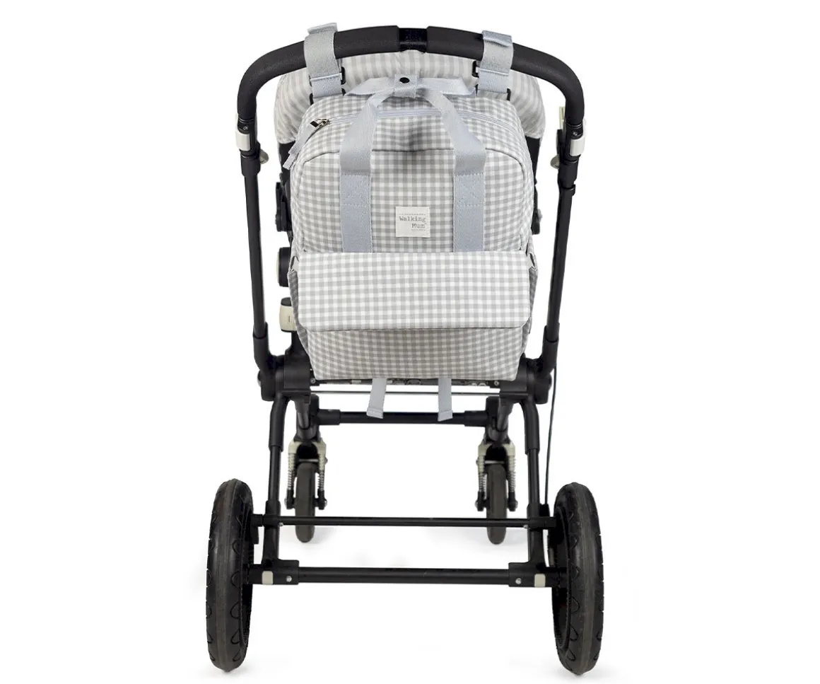 Mochila para Silla de Paseo I Love Vichy Gris