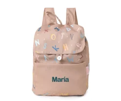 Mochila Pequeña Tela Funny Letters Personalizable