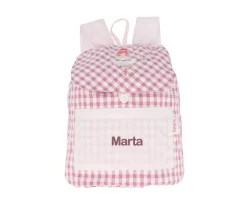 Mochila Pequeña Vichy Ballet Personalizable