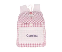 Mochila Pequeña Vichy Ballet Personalizable