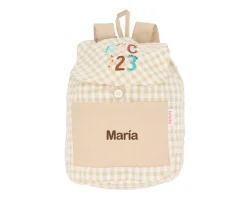 Mochila Pequeña Vichy Funny Letters Personalizable