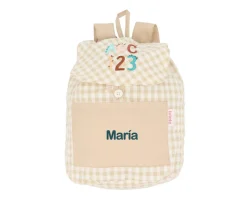 Mochila Pequeña Vichy Funny Letters Personalizable