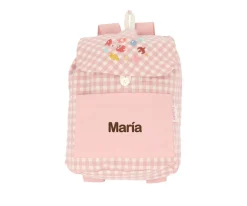 Mochila Pequeña Vichy Geometric Nature Personalizable
