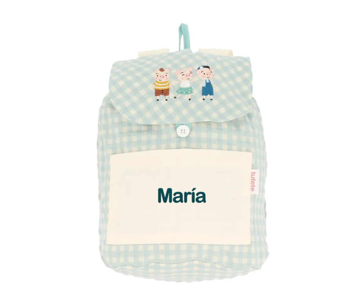 Mochila Pequeña Vichy The Three Little Pigs Personalizable