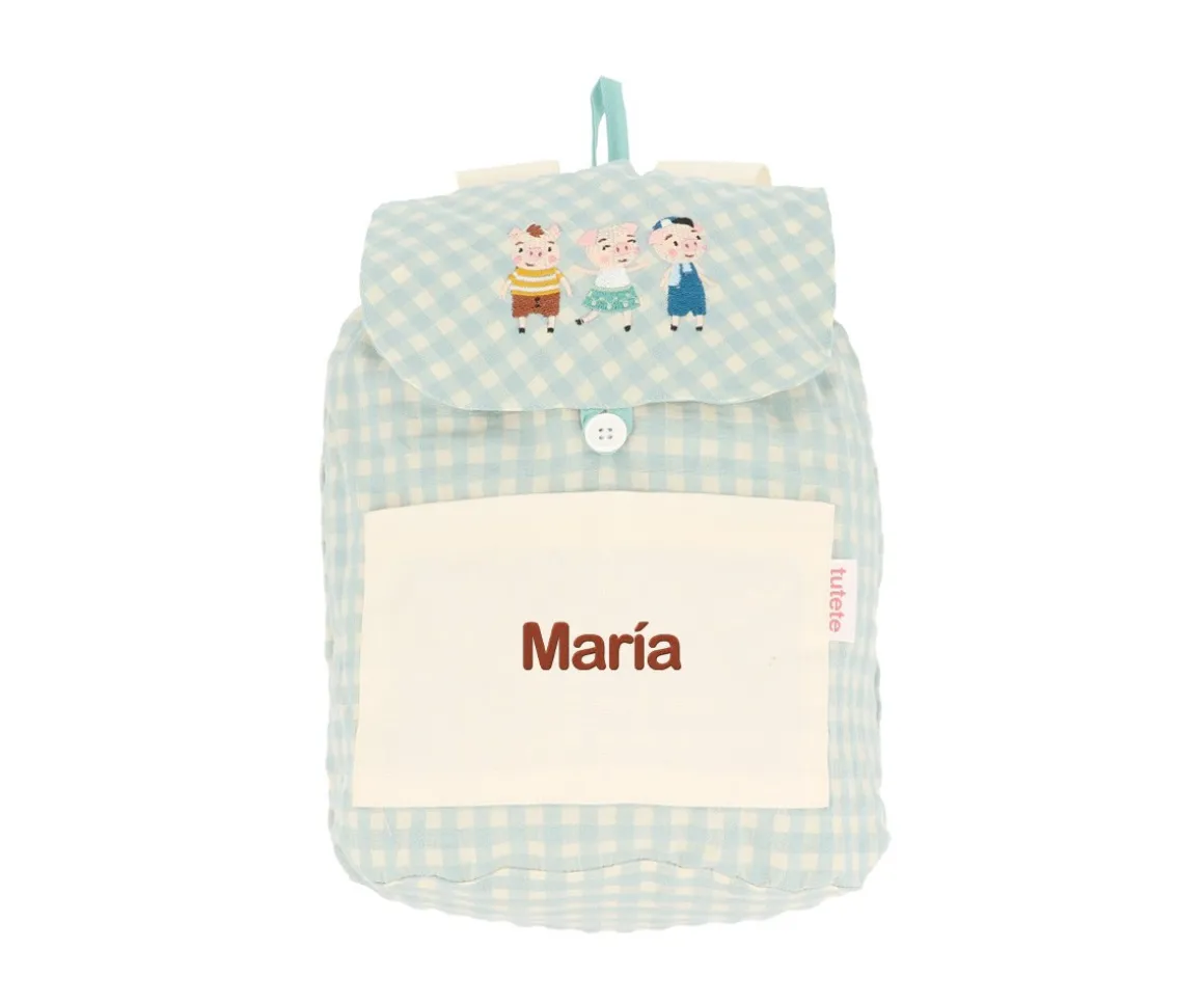 Mochila Pequeña Vichy The Three Little Pigs Personalizable