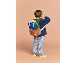 Mochila Preescolar Arthur Tricolor Azul Eléctrico Personalizable