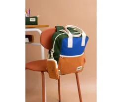 Mochila Preescolar Arthur Tricolor Azul Eléctrico Personalizable