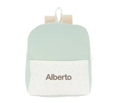 Mochila Rainbow Dots Verde Personalizable
