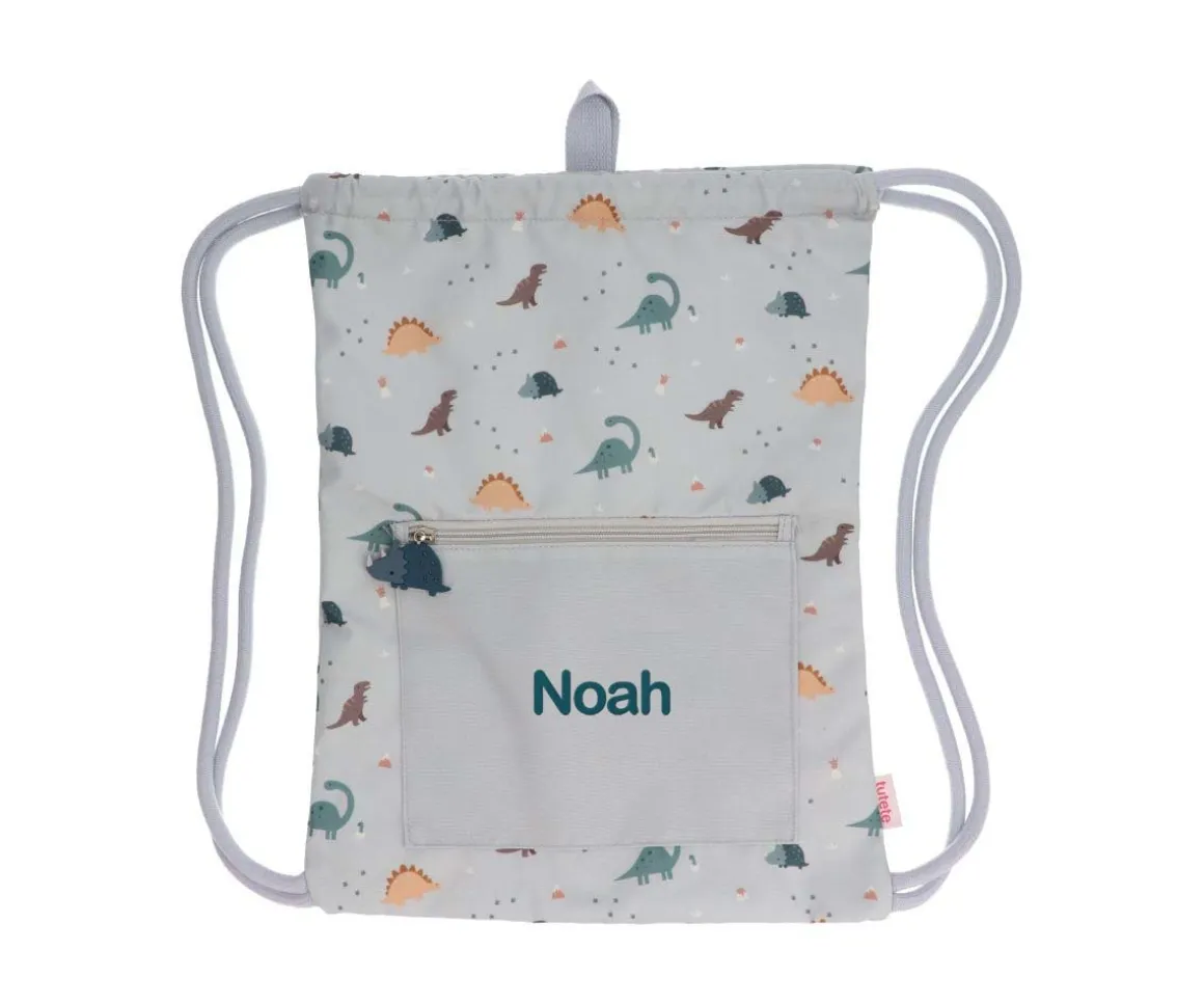Mochila Saco Impermeable Dinos World Personalizable