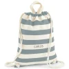 Mochila Saco Nautical Natural-Gris Personalizable