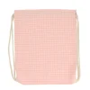 Mochila Saco Nordic Check Blush Personalizable