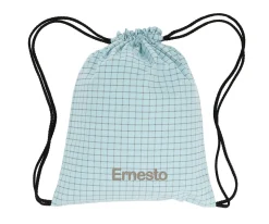 Mochila Saco Nordic Check Blue Personalizable