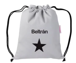 Mochila Saco Personalizada Estrella Negra