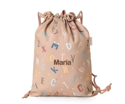 Mochila Saco Tela Funny Letters Personalizable