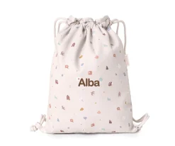 Mochila Saco Tela Geometric Nature Personalizable