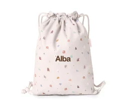 Mochila Saco Tela Geometric Nature Personalizable