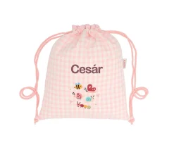 Mochila Saco Vichy Bugs Personalizable