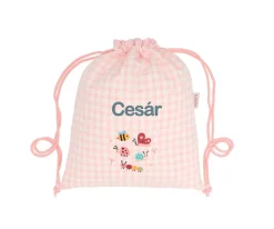 Mochila Saco Vichy Bugs Personalizable
