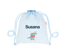 Mochila Saco Vichy Croc Personalizable