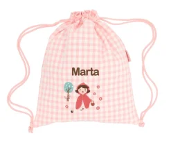 Mochila Saco Vichy Little Red Personalizable